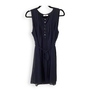 YA Los Angeles Navy Tie-Waist Dress